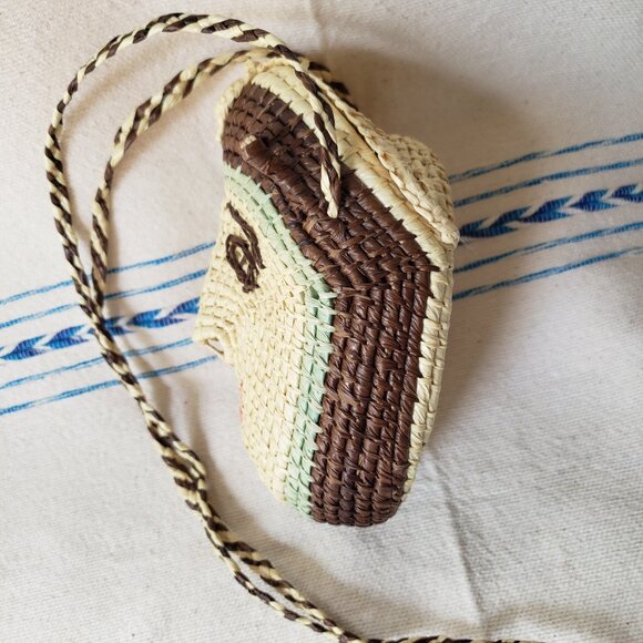 Vintage Panamanian Woven Figural Medicine Pouch Wounaan Embera Raffia Bag Purse - Picture 5 of 9